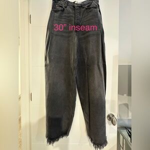 Free People wide leg distressed jeans